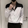 Áo sơ mi nam trắng đen cổ vest lịch lãm sang chảnh, phù hợp tiệc & làm - 209.000đ 2