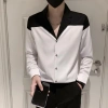 Áo sơ mi nam trắng đen cổ vest lịch lãm sang chảnh, phù hợp tiệc & làm - 209.000đ 7