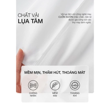 Áo sơ mi nam trắng SOLADO dài tay công sở lụa chống nhăn, thấm hút mồ hôi - 129k