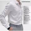 Áo sơ mi nam trơn LuxuryShopMen chất lụa thoáng mát, dài tay, form dáng slim vừa vặn - giá 239.000₫ 2