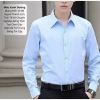Áo sơ mi nam trơn LuxuryShopMen chất lụa thoáng mát, dài tay, form dáng slim vừa vặn - giá 239.000₫ 5