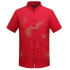 Áo sơ mi nam Trung Quốc thêu năm mới CNY, cổ Mandarin ngắn tay, giá 170.904 VND