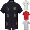 Áo sơ mi nam Trung Quốc thêu năm mới CNY, cổ Mandarin ngắn tay, giá 170.904 VND 2