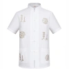 Áo sơ mi nam Trung Quốc thêu năm mới CNY, cổ Mandarin ngắn tay, giá 170.904 VND 13