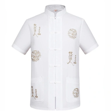 Áo sơ mi nam Trung Quốc thêu năm mới CNY, cổ Mandarin ngắn tay, giá 170.904 VND 13 Áo sơ mi nam Trung Quốc thêu năm mới CNY, cổ Mandarin ngắn tay, giá 170.904 VND 13