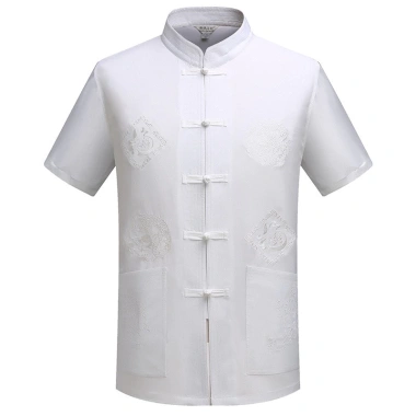 Áo sơ mi nam Trung Quốc thêu năm mới CNY, cổ Mandarin ngắn tay, giá 170.904 VND 18 Áo sơ mi nam Trung Quốc thêu năm mới CNY, cổ Mandarin ngắn tay, giá 170.904 VND 18