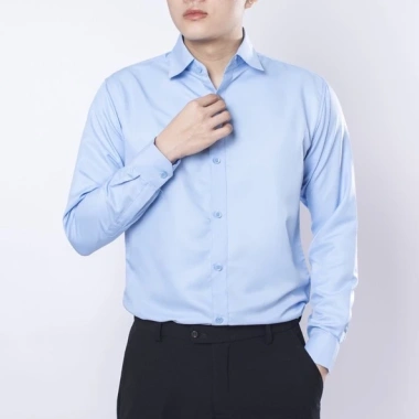 Áo sơ mi nam vải Kate trơn tay dài Regular Fit LADOS 6.779 - Sang trọng, giá 129k 8