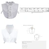 Áo sơ mi NAMSHEVA cổ giả ren cotton dây buộc, phụ kiện tháo rời điều chỉnh, giảm còn 88.884đ 2