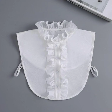 Áo sơ mi NAMSHEVA cổ giả ren cotton dây buộc, phụ kiện tháo rời điều chỉnh, giảm còn 88.884đ 7