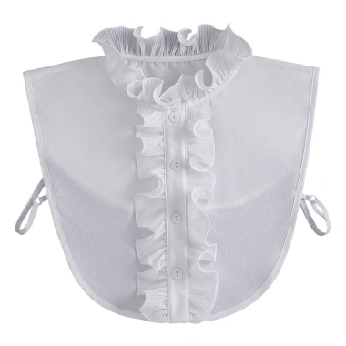 Áo sơ mi NAMSHEVA cổ giả ren cotton dây buộc, phụ kiện tháo rời điều chỉnh, giảm còn 88.884đ 8