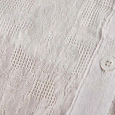 Áo sơ mi NAMSHEVA cổ giả ren cotton dây buộc, phụ kiện tháo rời điều chỉnh, giảm còn 88.884đ 9
