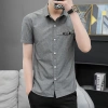 Áo sơ mi ngắn tay công sở nam mùa hè màu trơn giá ưu đãi 252.504 VND 4