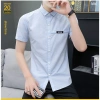 Áo sơ mi ngắn tay công sở nam mùa hè màu trơn giá ưu đãi 252.504 VND 9