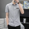 Áo sơ mi ngắn tay công sở nam mùa hè màu trơn giá ưu đãi 252.504 VND 10