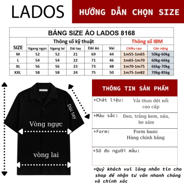 Áo sơ mi ngắn tay LADOS-8.168 - Thun xốp cao cấp, thoáng mát, co giãn, đi biển, chỉ 181k 7 Áo sơ mi ngắn tay LADOS-8.168 - Thun xốp cao cấp, thoáng mát, co giãn, đi biển, chỉ 181k 7
