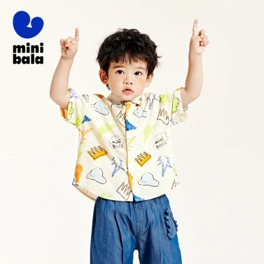 Áo sơ mi ngắn tay Minibala Boys mùa hè - Thoáng khí, mềm mại, giá 336.960₫ 2