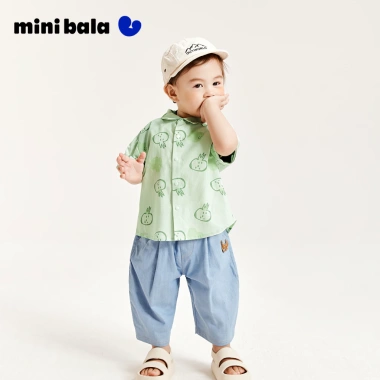 Áo sơ mi ngắn tay Minibala Boys mùa hè - Thoáng khí, mềm mại, giá 336.960₫ 4