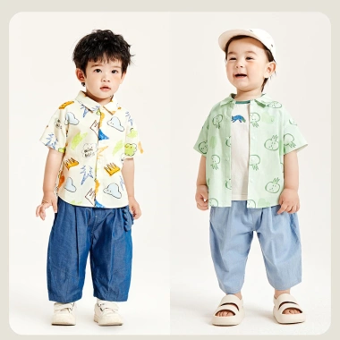 Áo sơ mi ngắn tay Minibala Boys mùa hè - Thoáng khí, mềm mại, giá 336.960₫ 5