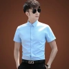 Áo sơ mi ngắn tay nam Hàn Quốc hồng phấn, vải mềm mịn co giãn nhẹ chống nhăn - 99k 2
