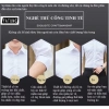 Áo sơ mi ngắn tay nam Hàn Quốc trắng, chất đẹp, chống nhăn, giá ưu đãi 97k 3