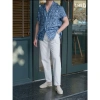 Áo sơ mi ngắn tay nam họa tiết cổ điển THE D - Dáng Relax, linen Pháp cao cấp 799k 2