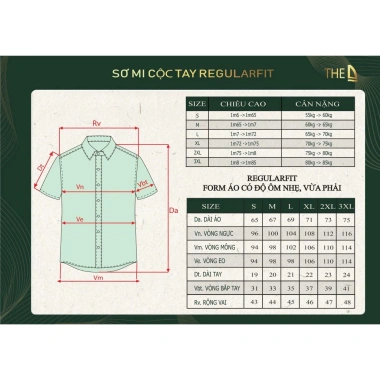 Áo sơ mi ngắn tay nam THE D Regular Fit chất liệu oxford cao cấp - Giá chỉ 438.000₫ giảm từ 565.020₫ 3 Áo sơ mi ngắn tay nam THE D Regular Fit chất liệu oxford cao cấp - Giá chỉ 438.000₫ giảm từ 565.020₫ 3