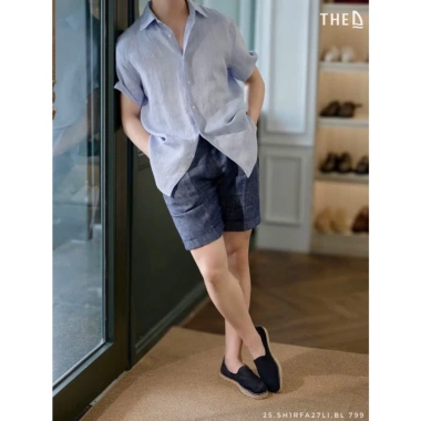Áo sơ mi ngắn tay nam THE D Regular Fit lanh tự nhiên cao cấp – 799.000₫ 6 Áo sơ mi ngắn tay nam THE D Regular Fit lanh tự nhiên cao cấp – 799.000₫ 6