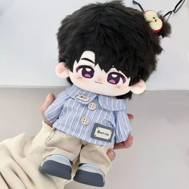 Áo Sơ Mi Nhà Nhỏ 20cm Cotton Dễ Thương Búp Bê Sọc - Quần Áo Bé Thay Thế Chơi
