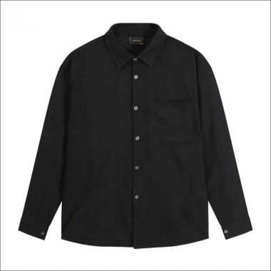 Áo sơ mi nhung tăm tay dài QTINO unisex, form rộng, vải mềm mại dày dặn, sành điệu giá 170k 10