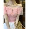 Áo sơ mi Niche Hot Girl một vai xù đan - Đáy ngắn, giá ưu đãi 180.360₫ 6