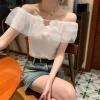 Áo sơ mi Niche Hot Girl một vai xù đan - Đáy ngắn, giá ưu đãi 180.360₫ 8