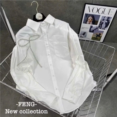 Áo Sơ Mi Nơ Đá Ngực ZangZang Cotton Mềm Mịn Thời Trang Nữ Cao Cấp 150.000 VND