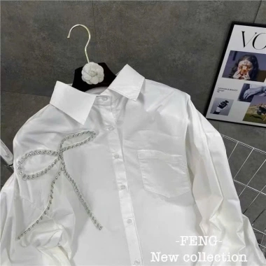 Áo Sơ Mi Nơ Đá Ngực ZangZang Cotton Mềm Mịn Thời Trang Nữ Cao Cấp 150.000 VND