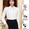 Áo sơ mi nữ bấu ly Maize công sở cổ đức đính trái tim hợp kim, vải suông mềm chống nhăn Giá 260.630₫