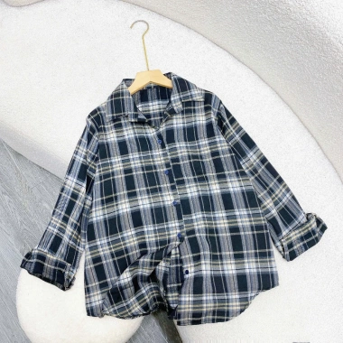 Áo sơ mi nữ bigsize form rộng kẻ sọc dài tay và khăn cổ nơ xinh SM182+A195 giảm 16% 10