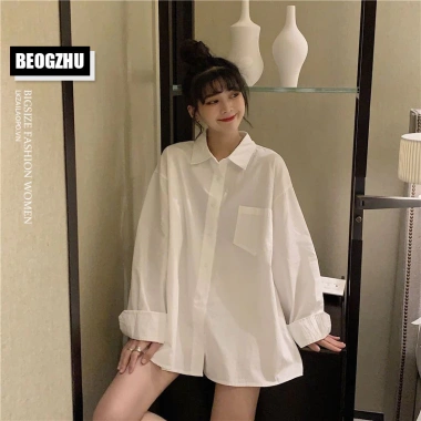 Áo Sơ Mi Nữ Bigsize Tay Dài Cổ Trăng Vintage Mùa Hè Hàn Quốc 343.591₫ 3