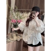 Áo sơ mi nữ Cama HCOM27.011 tay dài bo chun, nơ đá form rộng giấu quần - 229k 5