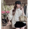 Áo sơ mi nữ Cama HCOM27.011 tay dài bo chun, nơ đá form rộng giấu quần - 229k 7