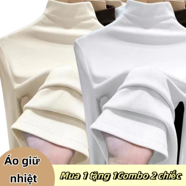 Áo sơ mi nữ cổ cao 3cm mùa thu đông ôm sát, ấm áp, giá ưu đãi 90.300₫ 7