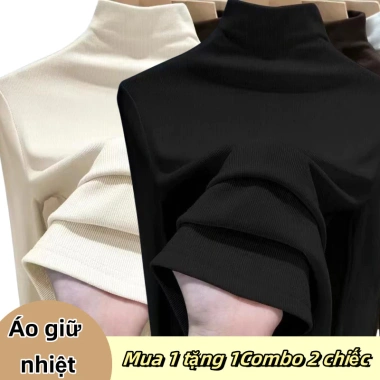 Áo sơ mi nữ cổ cao 3cm mùa thu đông ôm sát, ấm áp, giá ưu đãi 90.300₫ 9