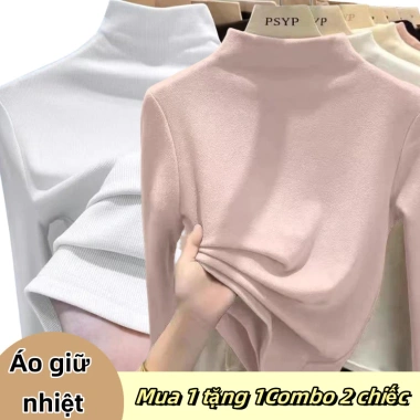 Áo sơ mi nữ cổ cao 3cm mùa thu đông ôm sát, ấm áp, giá ưu đãi 90.300₫ 10