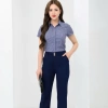 Áo sơ mi nữ công sở Anadi cổ bẻ caro ô nhí đỏ-xanh than lụa silk 260 - 317.400₫ 5