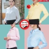 Áo sơ mi nữ công sở cao cấp Kim Chiu form mai an, vải Kate Ý ít nhăn, nhiều màu tay dài giãn nhẹ