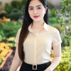 Áo Sơ Mi Nữ Công Sở Chiết Eo Cộc Tay Cổ Đức - Lụa Nhật MC Fashion Chính Hãng