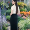 Áo Sơ Mi Nữ Công Sở Chiết Eo Cộc Tay Cổ Đức - Lụa Nhật MC Fashion Chính Hãng 7