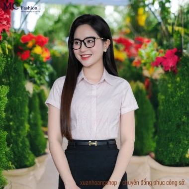 Áo Sơ Mi Nữ Công Sở Chiết Eo Cộc Tay Cổ Đức - Lụa Nhật MC Fashion Chính Hãng 10 Áo Sơ Mi Nữ Công Sở Chiết Eo Cộc Tay Cổ Đức - Lụa Nhật MC Fashion Chính Hãng 10