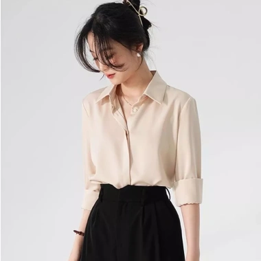 Áo sơ mi nữ công sở dài tay, nhiều màu sắc, lụa mềm mát, thanh lịch - Wexuu SM01SP 195.000 VND