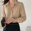 Áo sơ mi nữ công sở dài tay, nhiều màu sắc, lụa mềm mát, thanh lịch - Wexuu SM01SP 195.000 VND 5