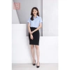Áo sơ mi nữ công sở dài tay xanh nhạt dáng suông, chất liệu chống nhăn, giá 95.000₫ 2