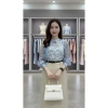 Áo sơ mi nữ công sở họa tiết lá voan cao cấp tay bồng dài form suông thanh lịch 222.000đ 3